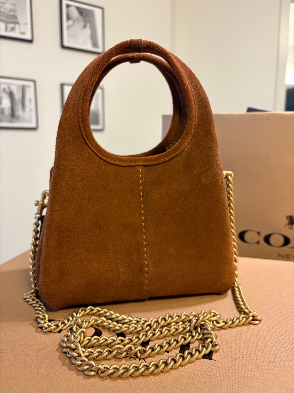 Coach Lana 19 in Warm Brown Suede - Picture 9 of 9